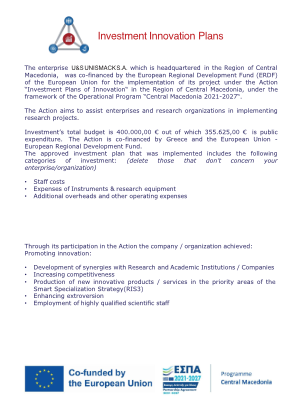 Investment Innovation Plans 2021-2027